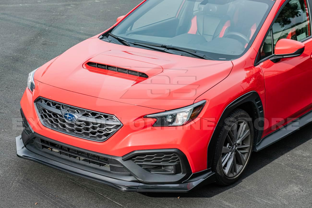 Replacement For 2022-Present Subaru WRX Models | JDM ChargeSpeed Style Front Bumper Lip Splitter Ground Effect (ABS Plastic - Hydro Dipped Carbon Fiber)