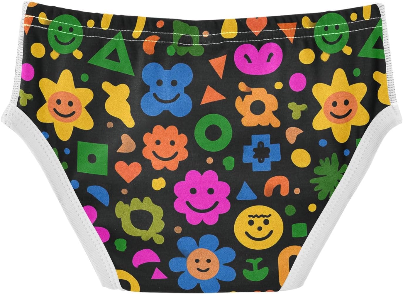 visesunny Symbolic Smile Flower Boys Underwear Cotton Printed Toddler Soft Training Briefs Size 2T-8Y for Kids