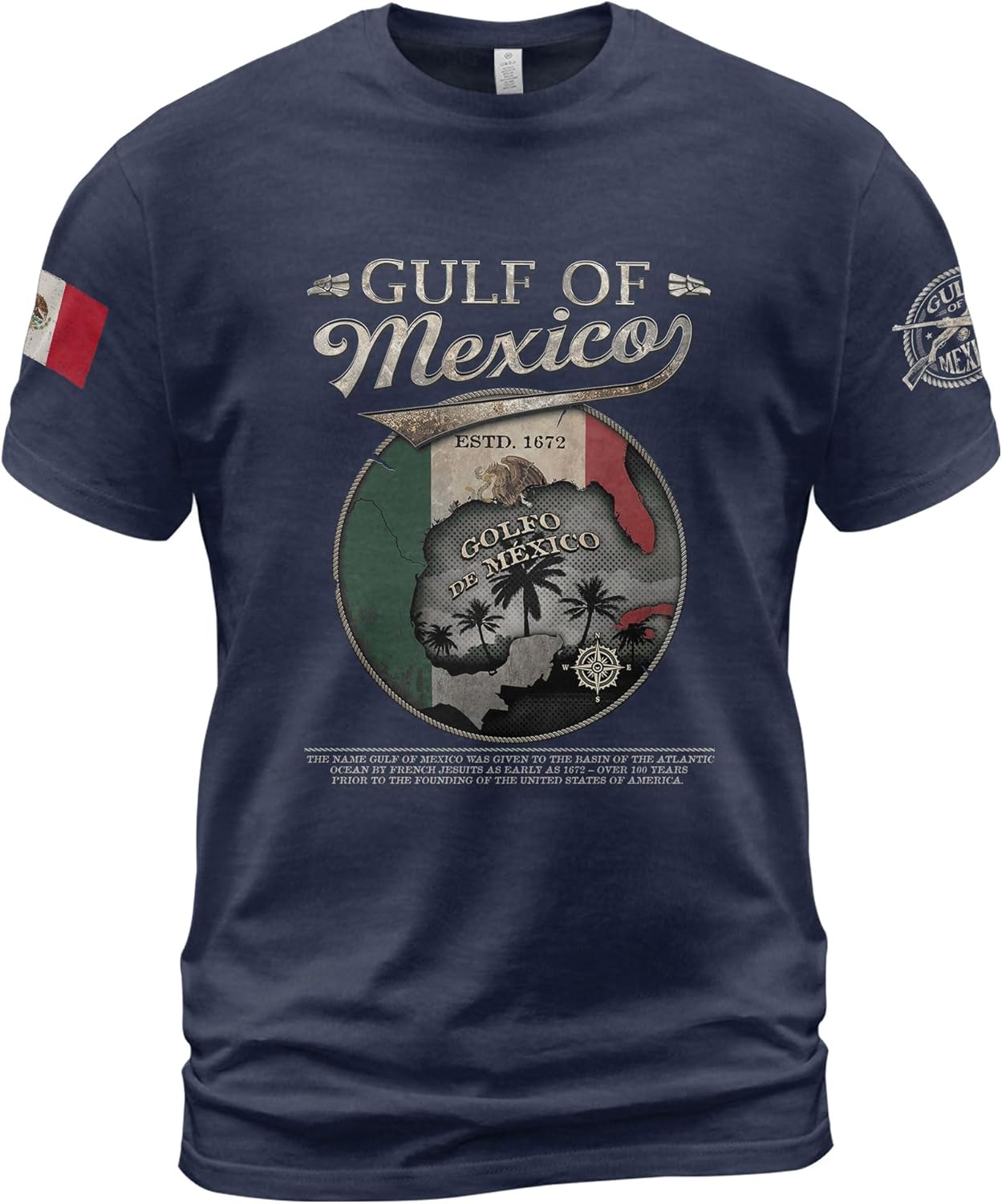 Gulf of Mexico T Shirt with Mexican Flag, Political Tshirts, Mexico Shirts, Patriotic Shirts 1