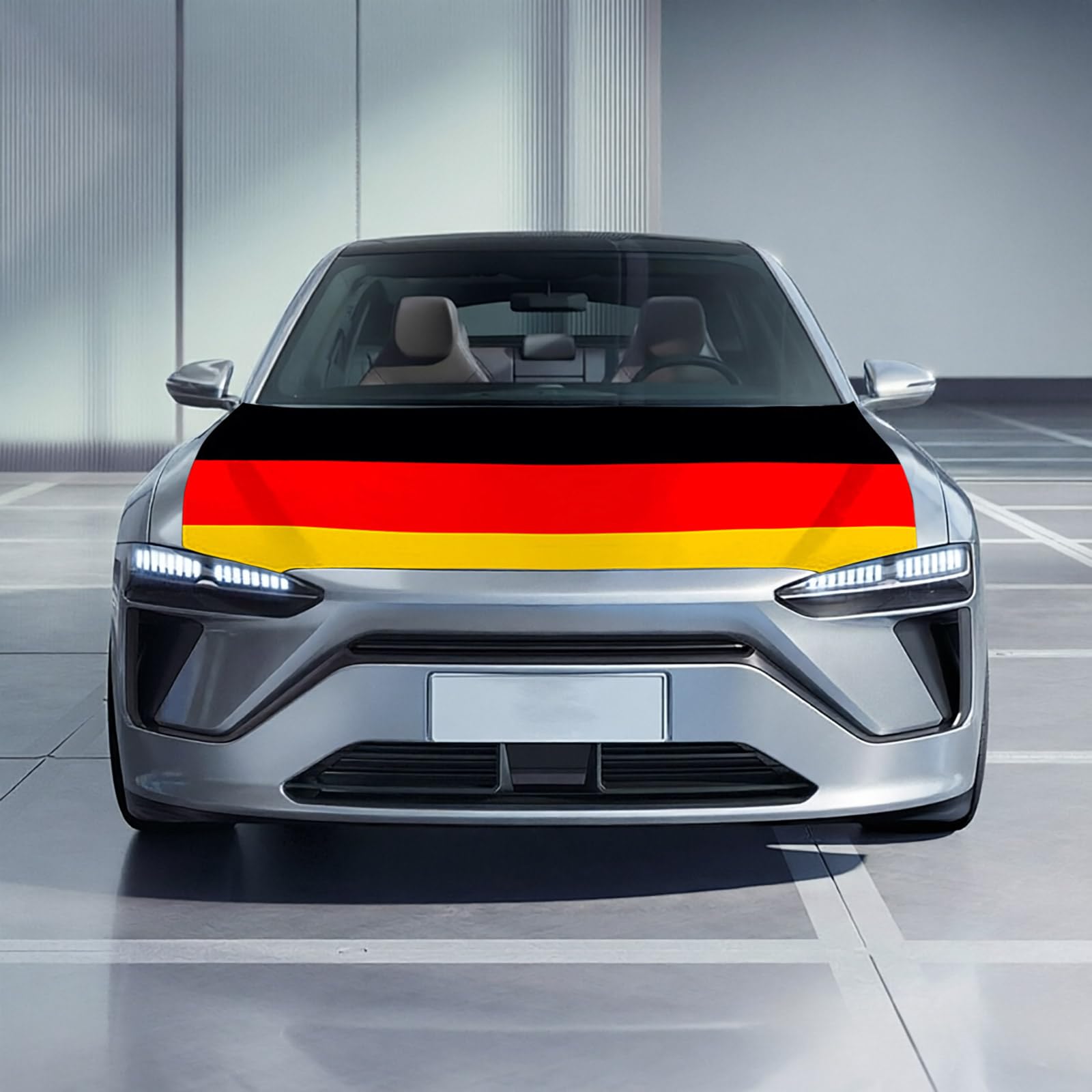 Aoseiens Germany Flag Bonnet, Germany Flag Car, Bonnet Flag German, Fan Item for Football Game, Football Car Bonnet Cover Flag for Trucks, Cars and SUVs