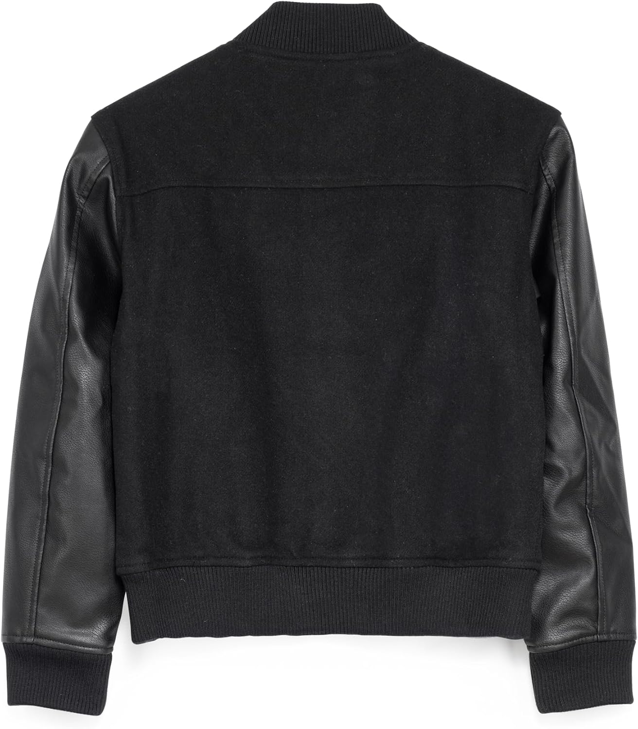 X RAY Boys Outerwear Coat with Faux Leather (S - XL), Wool Varsity Bomber Jacket for Kids W/Grainy PU Sleeves for Boys - Image 3