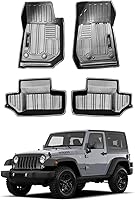 Vista 10 de Vanseno Alfombrillas de carga para Jeep Wrangler JK 2007-2018 de 2 puertas, alfombrillas traseras para maletero de automóvil, accesorios para todo