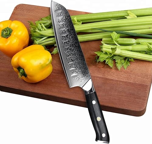 Miniatura 3 de Juego de cuchillos de cocina de 5 piezas de cuchillos de chef de Damasco, juego de cuchillos de cocina profesional, 67 capas de acero inoxidable de