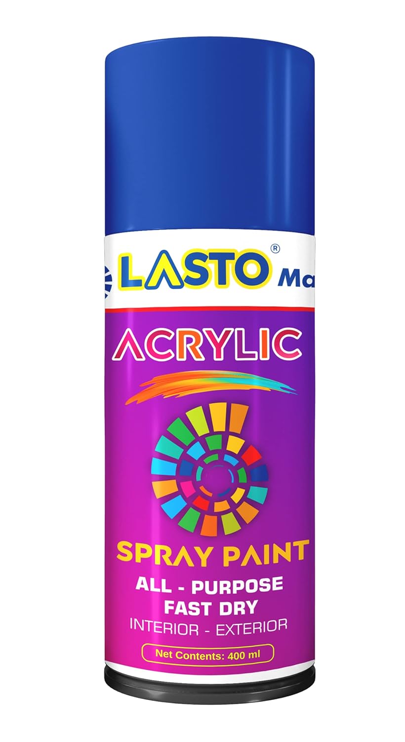 LASTO MARINE Acrylic Spray Paint Multi Color ( 400ml ) (Medium Blue
