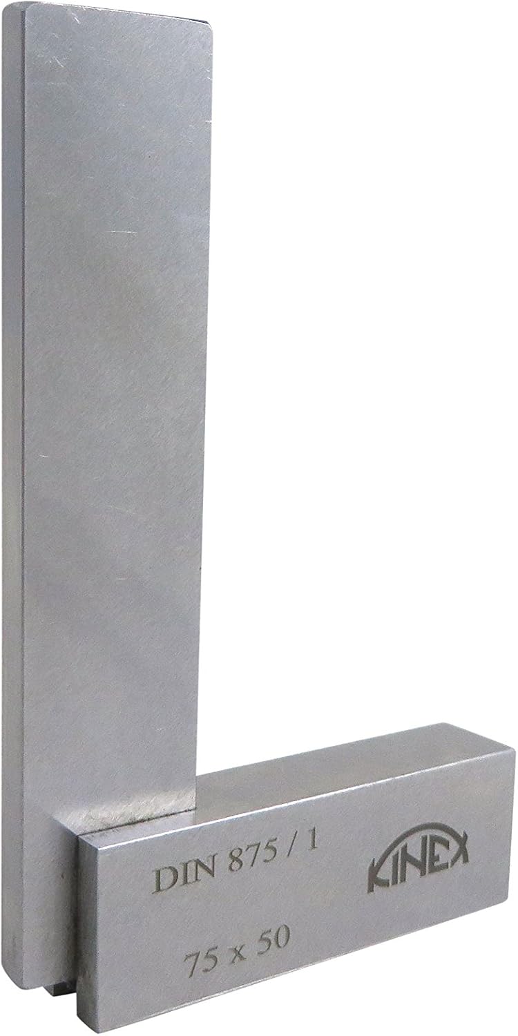 Kinex 4026-12-007 Solid Machinist Square 3 x 2 Inches (75 x 50 mm) DIN 875/1 (Square w/in 14 microns or 0.0005 Inches)
