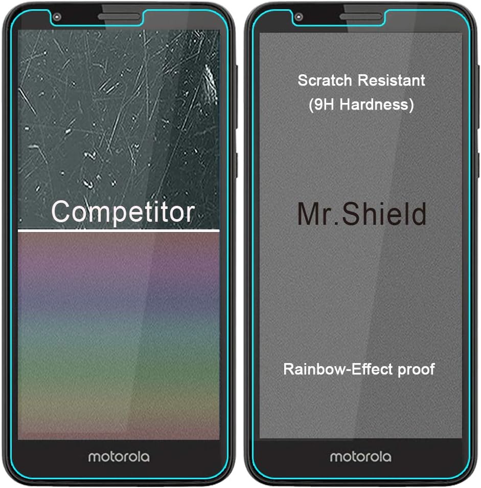 Mr.Shield Designed For Motorola (Moto E6) [Tempered Glass] [3-PACK] Screen Protector with Lifetime Replacement