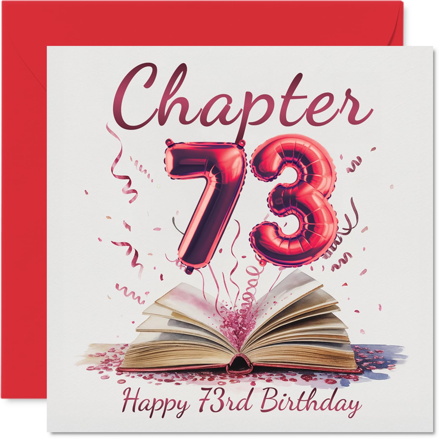 73rd Birthday Cards for Men Women - Start of Another Chapter - Happy Birthday Card for 73 Year Old Man Woman Nanny Nan Dad Wife, 145mm Bday Greeting Cards