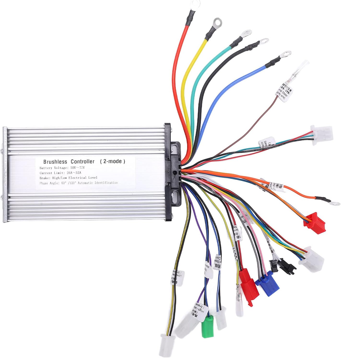 12 Tube Brushless Motor Controller, Aluminum Alloy Shell with Heat Dissipation Design, Motor Controller Accessory, Ideal for Electric Bicycles, Scooters & Small Electric