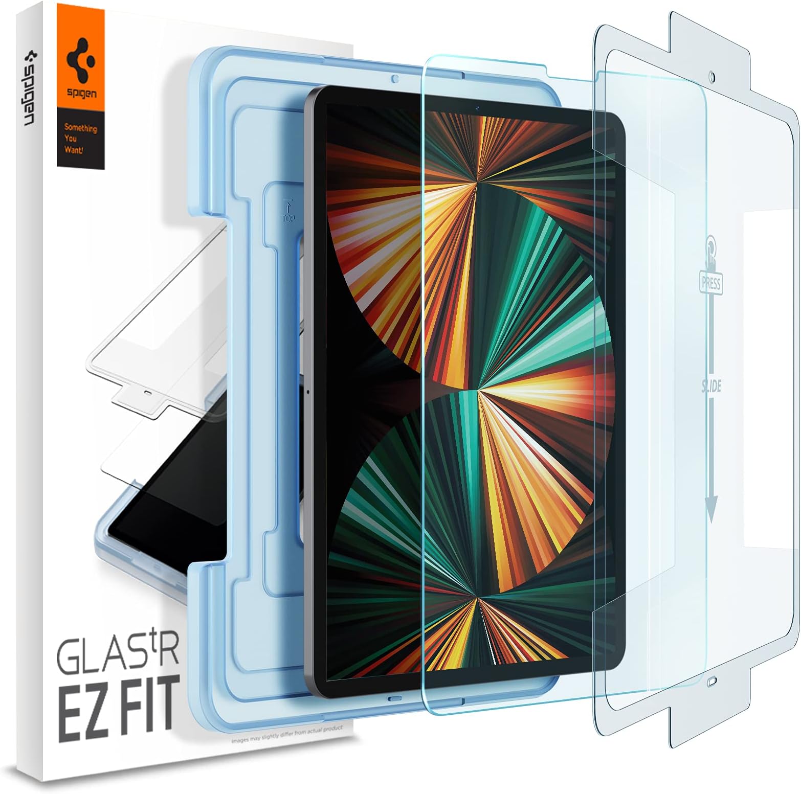 Spigen Tempered Glass Screen Protector [GlasTR EZ FIT] designed for iPad Pro 12.9 inch M2 (2022) / iPad Pro 12.9 inch (2021/2020/2018)
