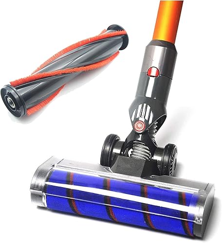 EZ SPARES Compatible con aspiradora Dyson, aspiradora inalámbrica V7 V8 V10 V11 V15 con 2 cepillos motorizados para piso y alfombra, cabezal de