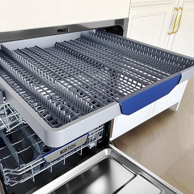 Lavavajillas empotrable KOSTCH de 24 pulgadas con 8 programas de lavado y 4 opciones de secado, capacidad para 15 servicios, manija de acero inoxidable miniatura 7