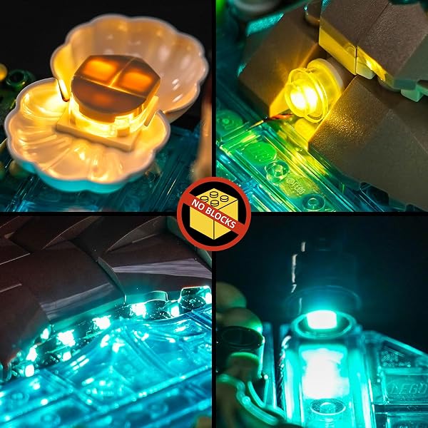 Led Licht Set Kompatibel mit Lego 21366 Floating Sea Otters (Kein Modell), Dekorationsbeleuchtungsset Compatible with Lego Floating Sea Otters Bausteinen Modell - 5
