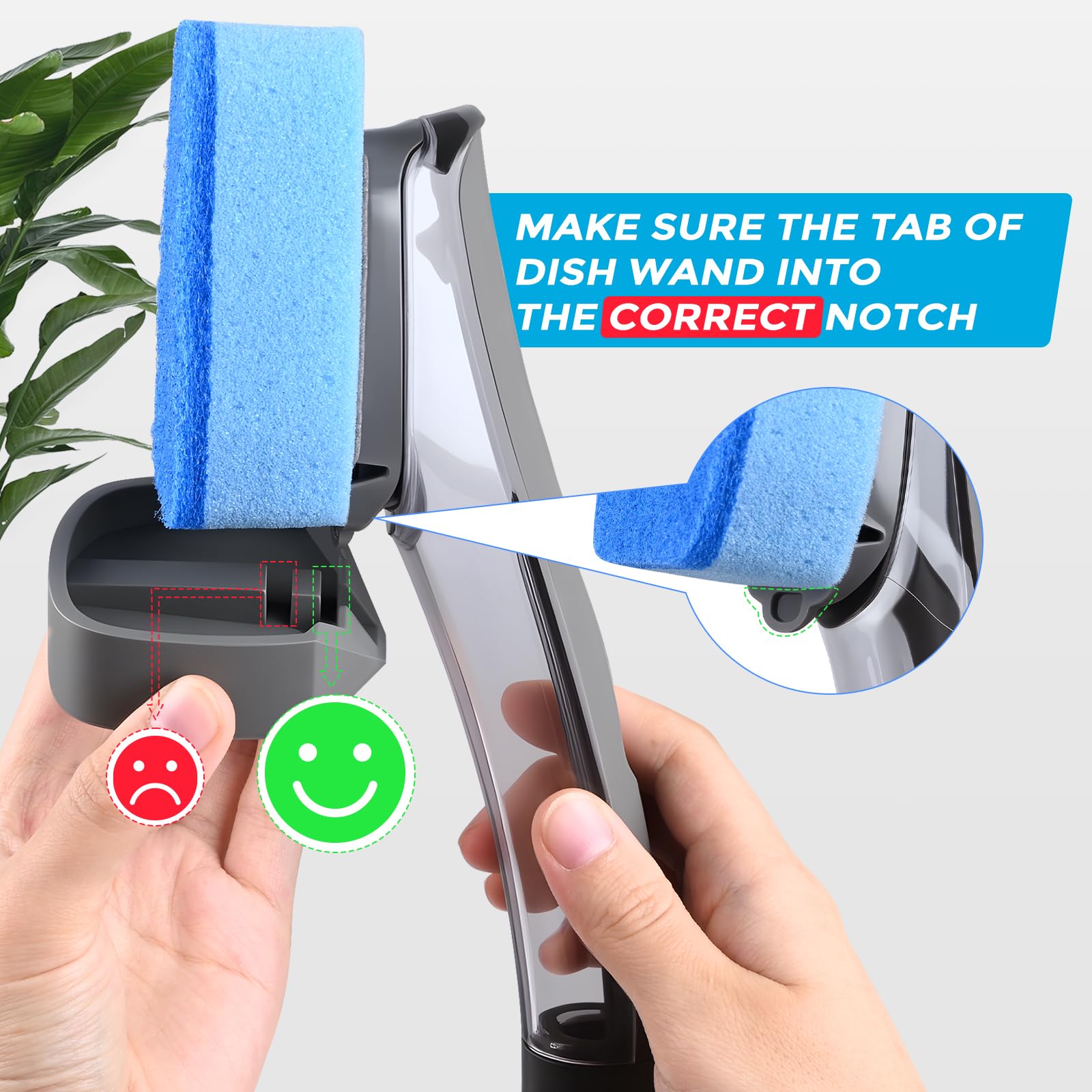 GUMBALL Dish Wand Holder Compatible with Scotch-Brite Dishwand, Silicone Dish Brush Holder, Auto-Drain Organizer for Kitchen Sink