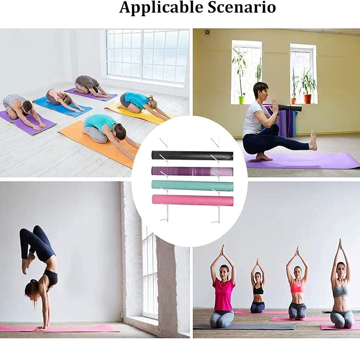 For Guardar Rodillos de Espuma, pequeñas Herramientas de Fitness y colchonetas de Yoga, Ideal for Estudios de Yoga o gimnasios comerciales.(Bianco)