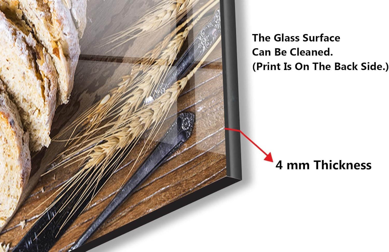 Myphotostation.com 23.5Wx53H'' Tempered Glass Stove Backsplash Kitchen Tile Decor Stove Back Cover Glass Splashback Tile for Stove Top Cover Toughened Glass Cooker Protector 89