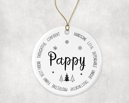 Adorno descriptivo para pañales, el mejor adorno de Navidad de Pappy Ever, regalo de recuerdo de Navidad de hija o hijo, nuevo regalo de adorno de