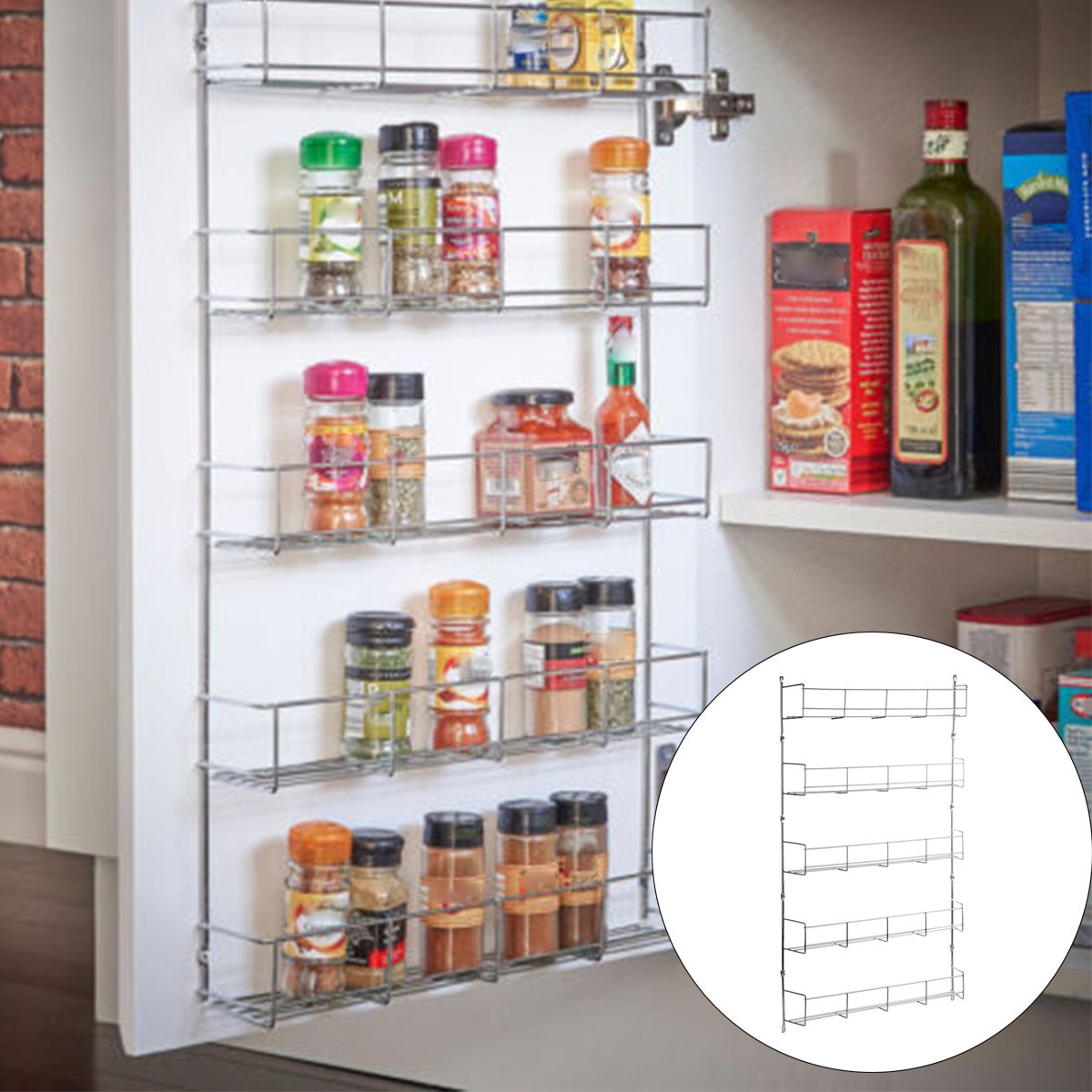 CarreGas® Keuken Organizer Plankhouder Wandmontage |Spice Rack |Gebruiksvoorwerpen Houder |Kitchen Wandopslag |Bestek Houder Organizer Multifunctioneel Geschikt voor Keuken, Restaurants en Bars CarreGas® Keuken Organizer Plankhouder Wandmontage |Spice Rack |Gebruiksvoorwerpen Houder |Kitchen Wandopslag |Bestek Houder Organizer Multifunctioneel Geschikt voor Keuken, Restaurants en Bars