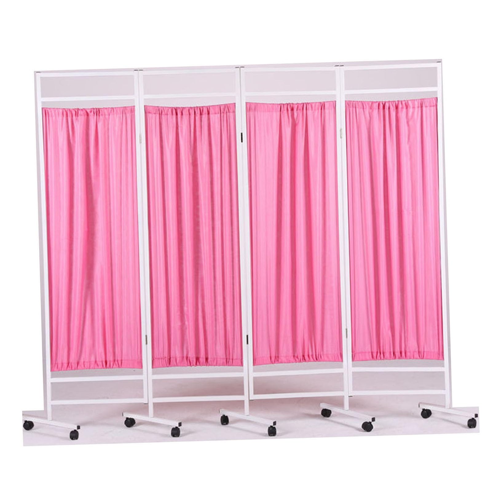 Rideau médical à 3 panneaux sur roulettes - Cloison de séparation 180x50 cm
