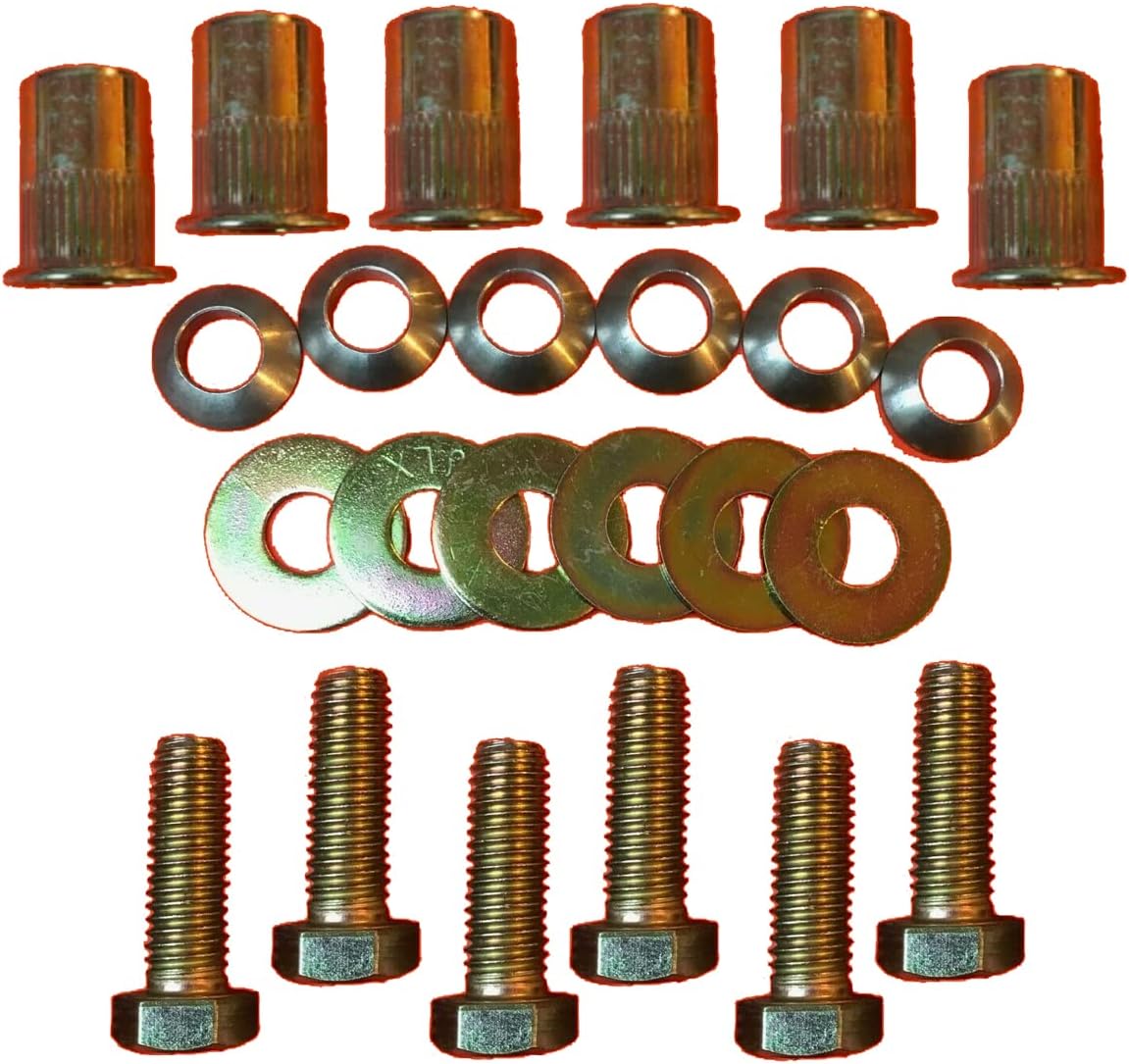 Skid Plate Transmission Mounting Nutserts & Bolts Kit Fits