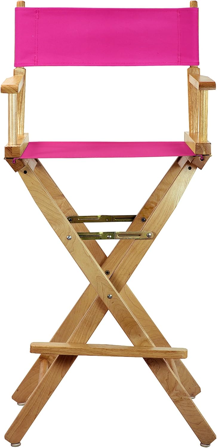 Casual Home 230-00/021-30 Director Chair 30" - Bar Height Natural Frame/Magenta Canvas