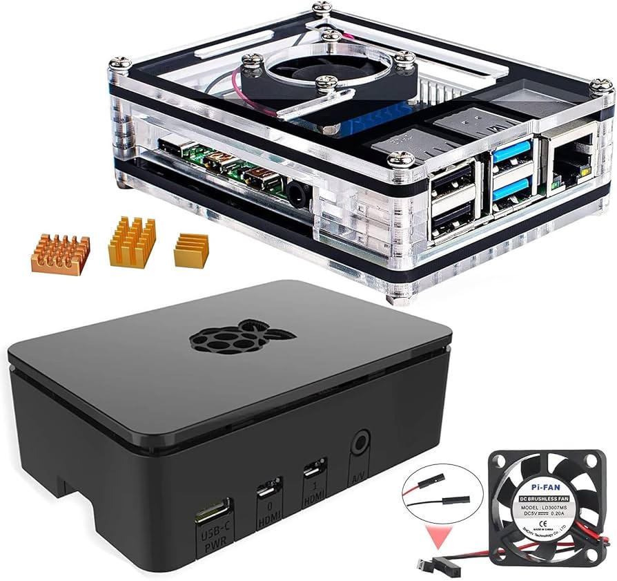 Amazon.co.jp: Marstudy Raspberry Pi 4b用ケース ファン冷却と銅