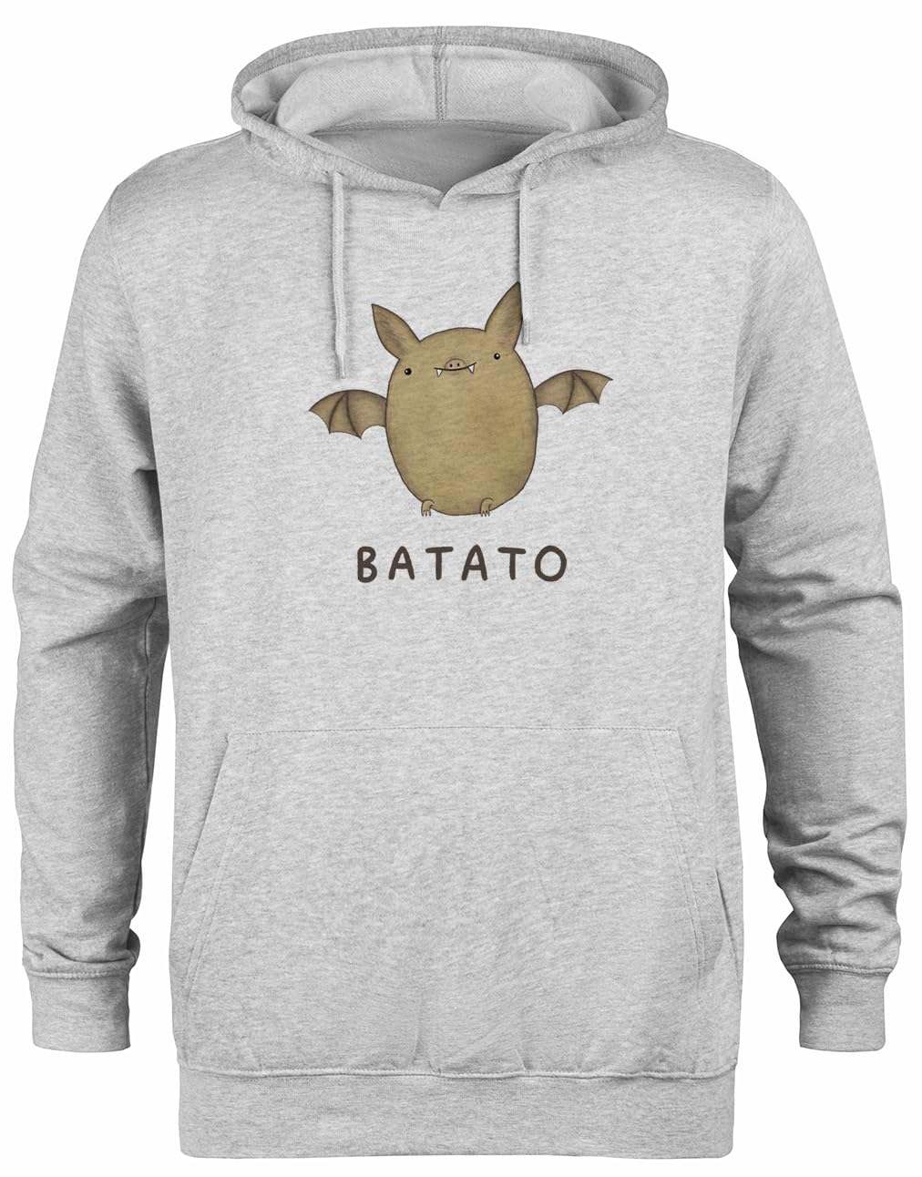 Sweat à capuche gris Batato pull unisexe confortable à manches longues
