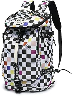 Kalesi Gym Duffle Bag Backpack 4-Way Waterproof with Shoes Compartment for travel Sport Hiking laptop (Checkerboard)