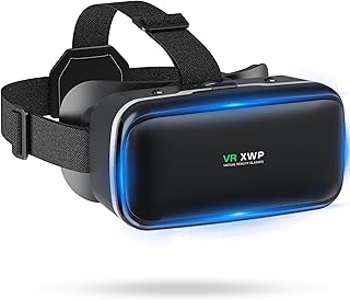 XWP Casque VR 3D avec Lentilles HD Anti-Lumi&egrave;re Bleue, Lunettes De R&eacute;alit&eacute; Virtuelle (VR) pour T&eacute;l&eacute;phone Portable, pour iPhone&Android (4,7&ndash;6,8