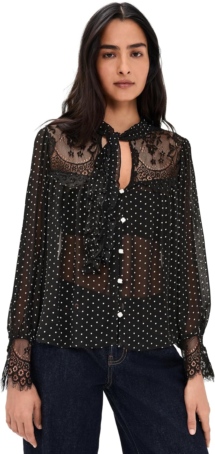 Sea Women's Melody Polka-Dot Long Sleeve Top
