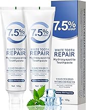 2pcs Hydroxyapatite Toothpaste UK,Hydroxyapatite Toothpaste 7.5 for Enamel Protection,Mint Flavor, Fluoride-Free Formula,Sensitivity Relief, Cavity Prevention, Fresh Breath,120g