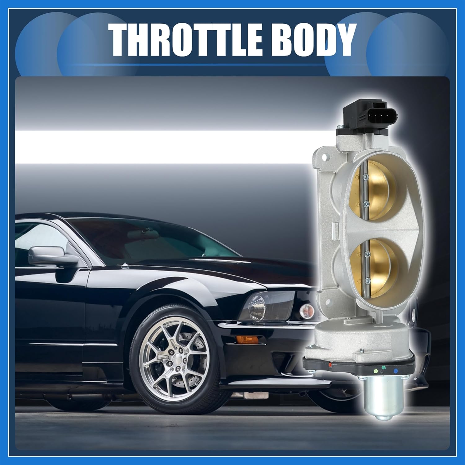 Throttle Body Assembly, 55mm Throttle Body Actuator for Ford for Mustang 4.6L V8 - Gas 2005-2010 Aluminum Alloy Silver Tone, 1 Pcs Auto Accessories