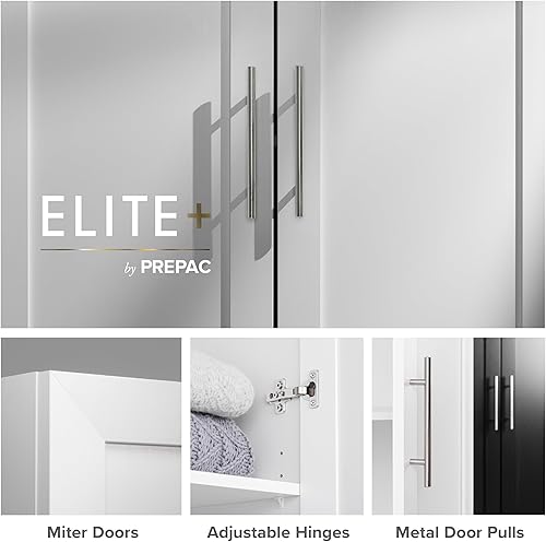 Miniatura 6 de Prepac Elite 65" Tall Storage Cabinet with Panel Doors, Double Door Wood Kitchen Pantry, Dining Room Cupboard with 2 Adjustable and 1 Fixed Shelf