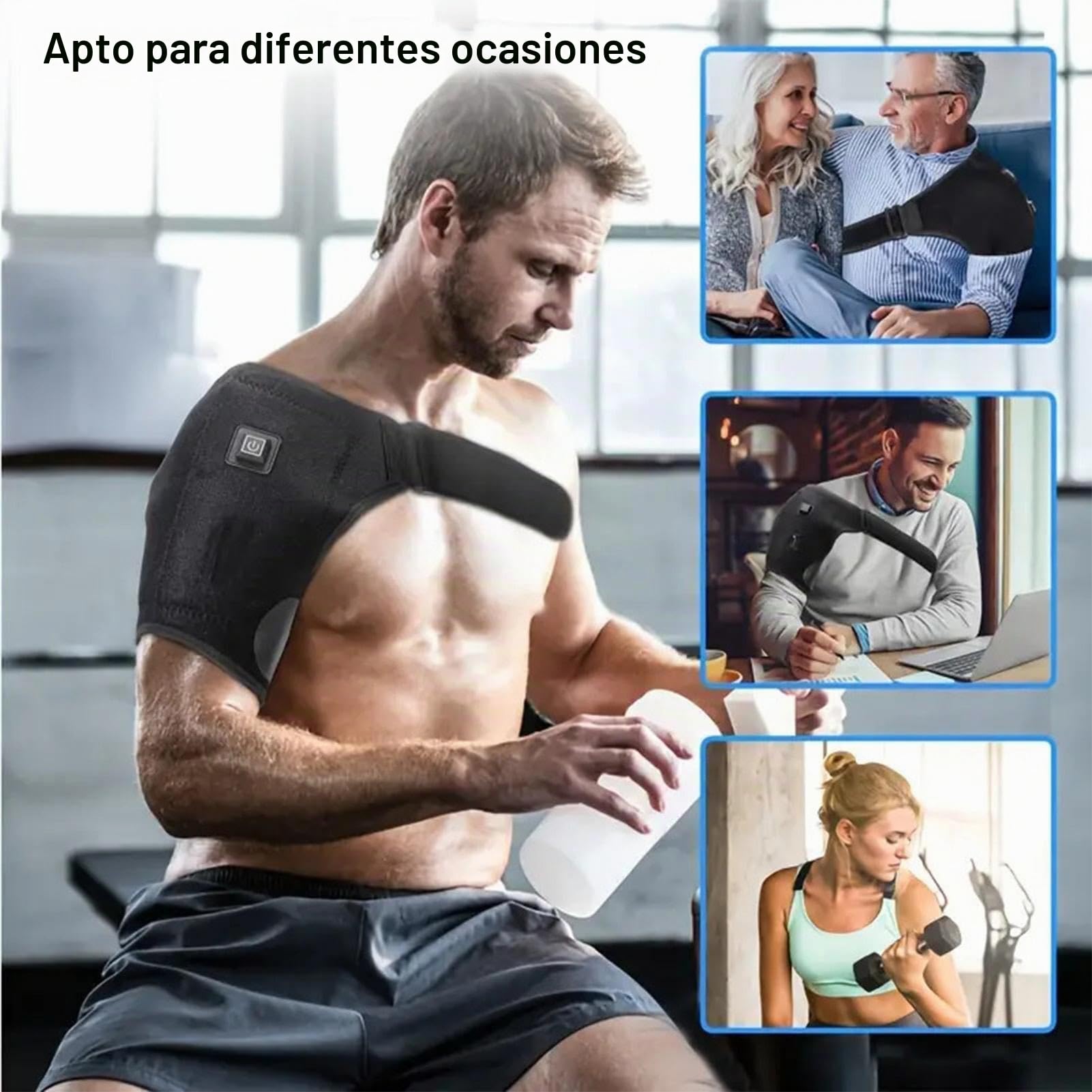 Soporte para manguito rotador, envoltura de hombro eléctrica, soporte de hombro calentado, hombro, soporte de manguito rotador, almohadilla térmica de hombro, soporte para lesiones de hombro