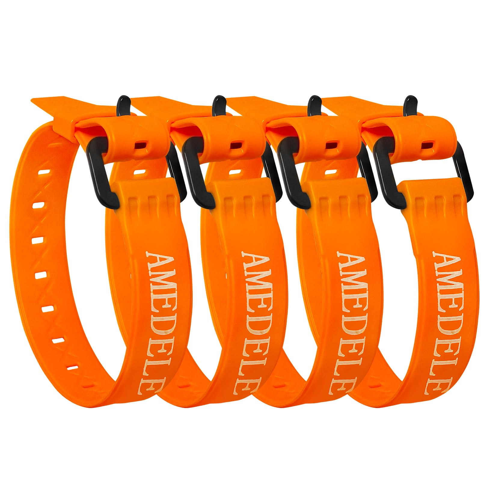 Rubber Tie Down Straps - 4 Pack, Quick Lashing -1 Rubber Tie Down Straps - 4 Pack, Quick Lashing -1