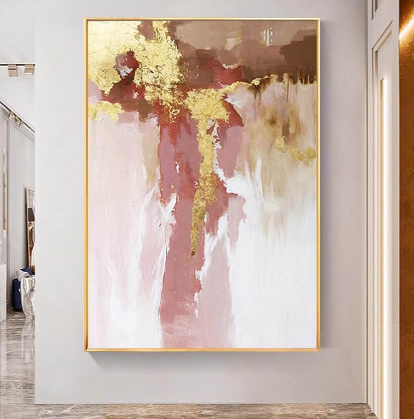 Peinture à l'huile abstraite moderne pour décoration murale de salon chic