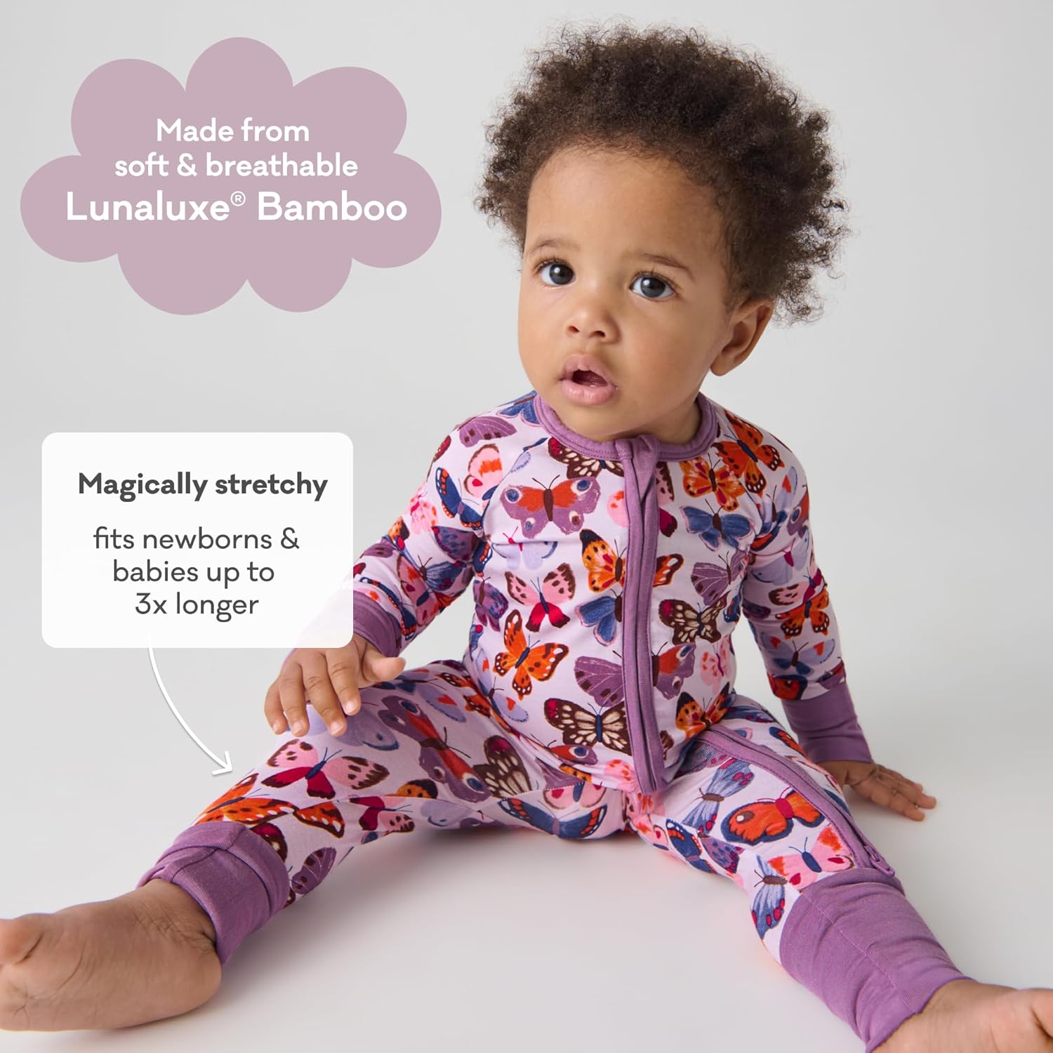 Little Sleepies Pajamas for Baby Boys & Girls, Viscose from Bamboo Baby Pajamas, Preemie & Newborn Sleepers, 2-Way Zipper PJs - Image 4