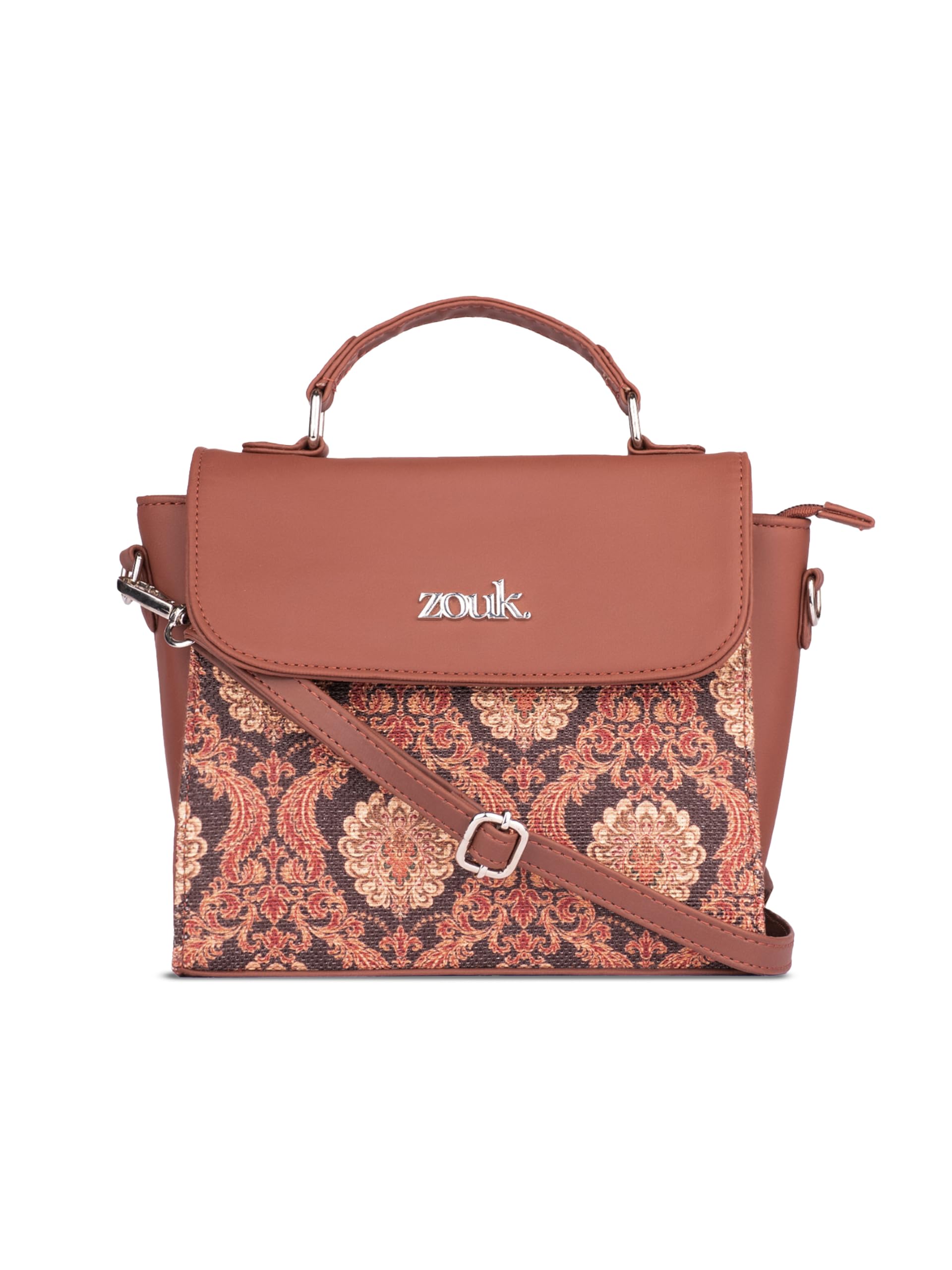 ZOUK Statement Sling Bag With Handle For Women's Girls Ladies