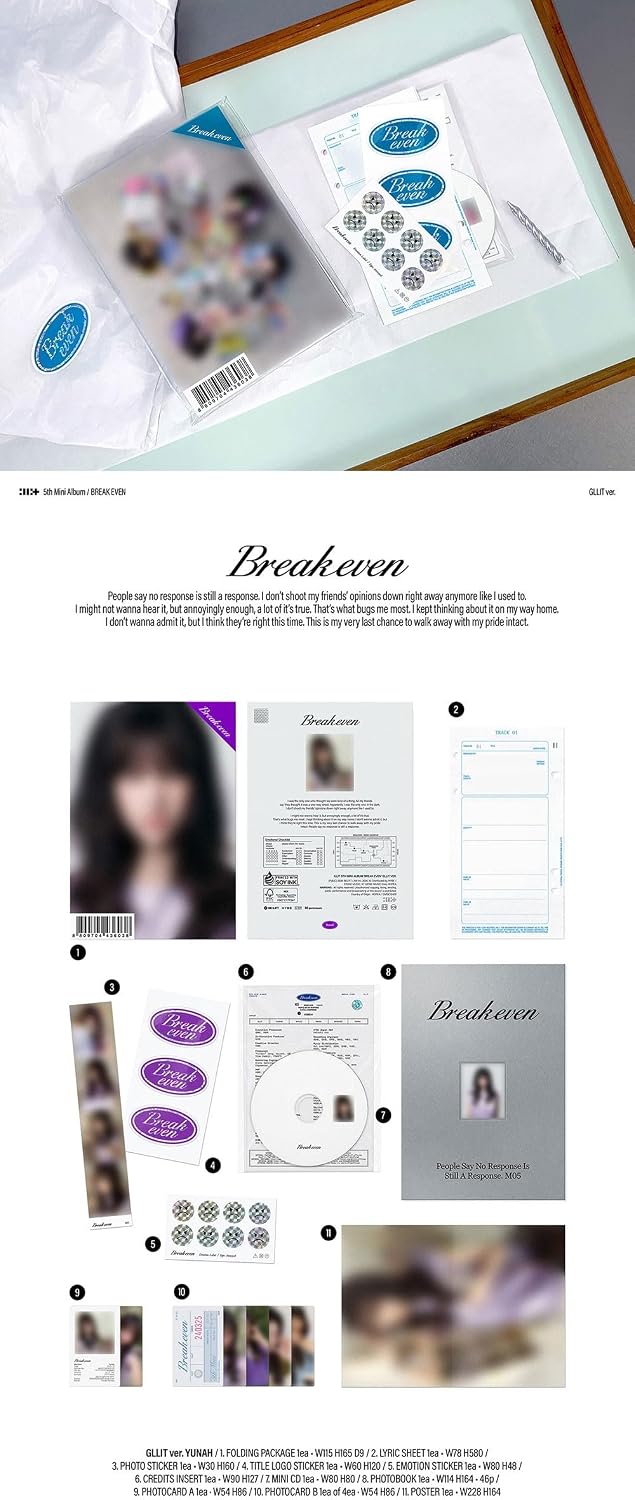 ILLIT BREAK EVEN [GLLIT Ver.] 5th Mini Album, MINJU Ver. - Technical Specifications
