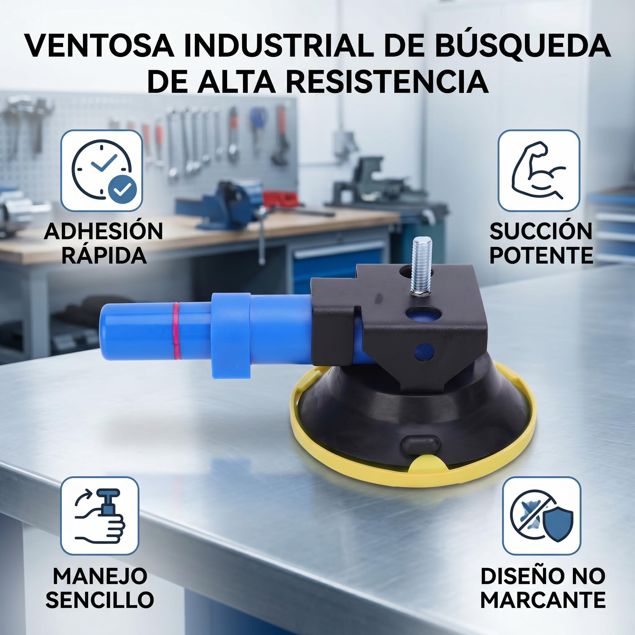 Ventosa Para Coche Abolladuras, 3 en Ventosa de Bomba de Mano con Perno Roscado M6, Elevador de Succión para Reparación de Abolladuras de Coche