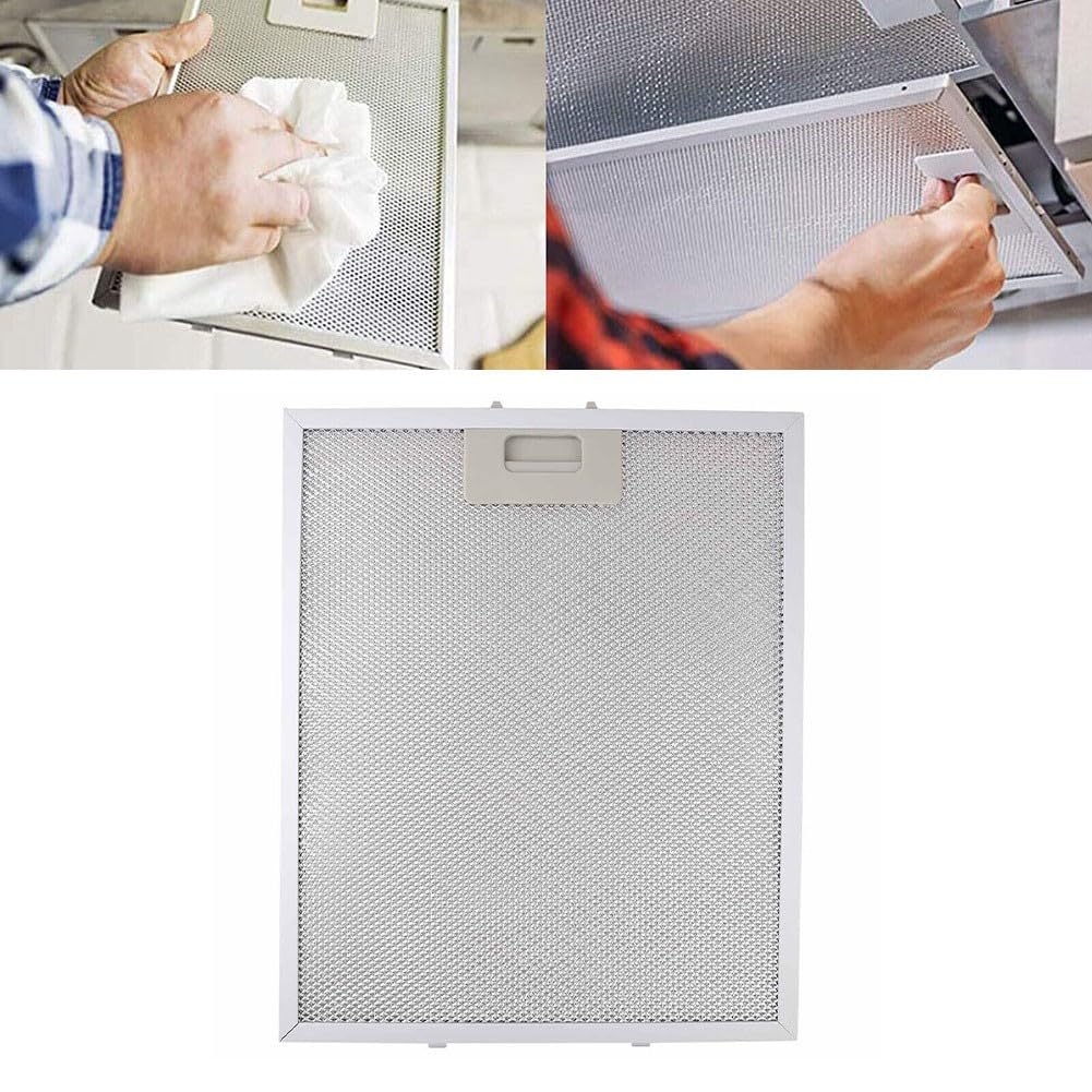 FABULETTA Filtro per cappa aspirante da cucina, filtro di scarico in tessuto metallico, 363 x 277 x 9 mm, filtrazione a 5 strati