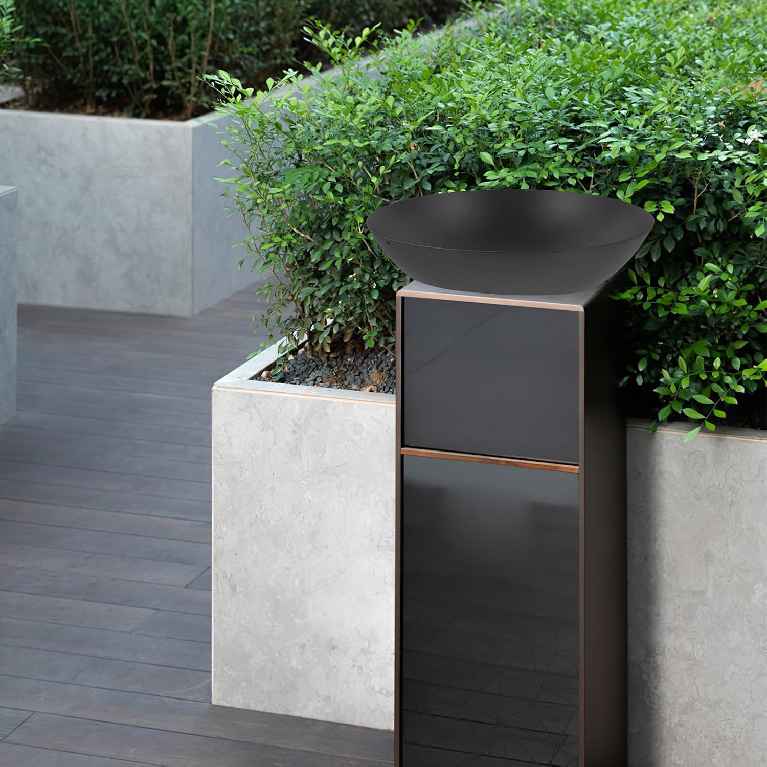 Sosoport Metal Floor Ashtray with Iron Painted Basin, Butt Receptacle for Hotel Lobby and Office, Reusable Indoor Smoking Ashtray with Smoke Extinguishing Tray