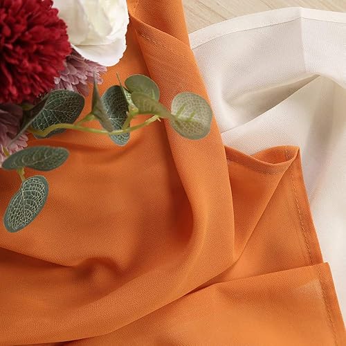 Miniatura 4 de SHERWAY 2 paneles de cortinas de tela de gasa para arco de boda, paneles de cortina de telón de fondo de fiesta, decoración de ceremonia y recepción