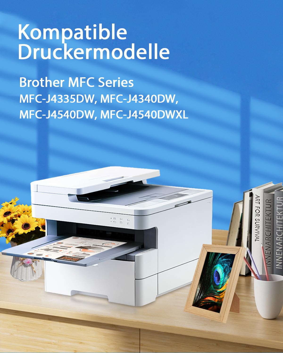 Lot De 8 Cartouches Encre Compatibles Brother LC426XL - 2 Noir, 2 Cyan, 2 Magenta, 2 Jaune - Pour Imprimantes MFC-J43xx/J45xx - 7