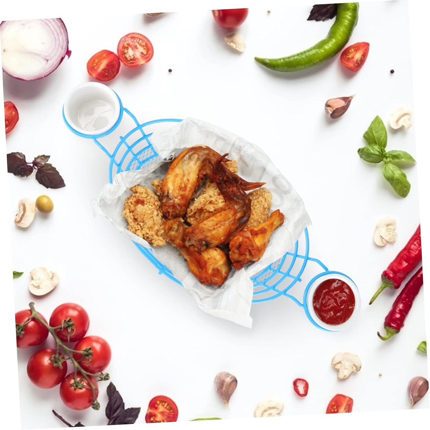 Restaurant Supply Snack Holder Chip Storage Basket for French Fries and Fried Foods Food-grade Snack Container for Home Cafe Restaurant Use