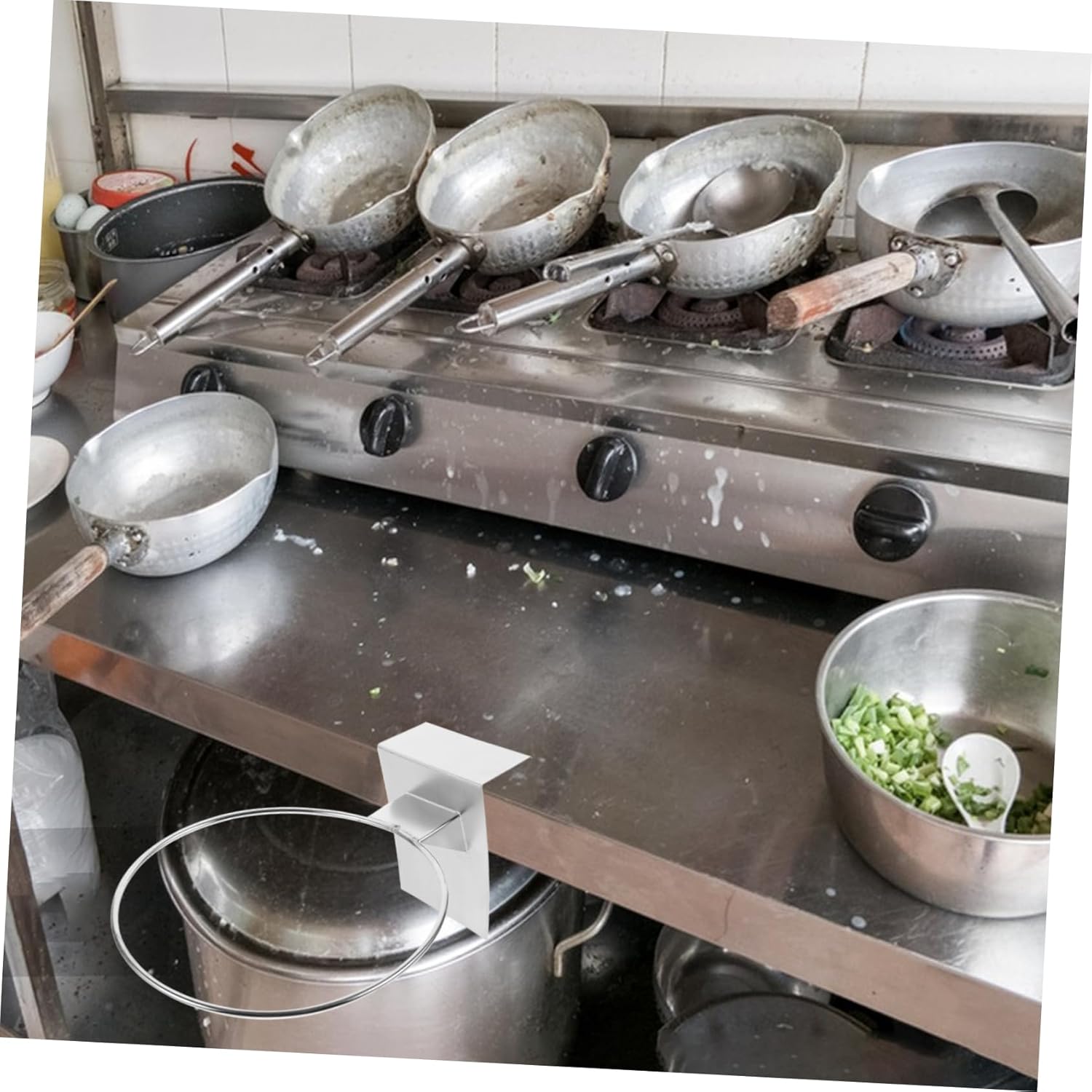 Cabilock Commercial Kitchen Colander Holder Strainer for Kitchen Food Drainer Wall-mounted Basketball Stand Sports Ball Rack Organizer