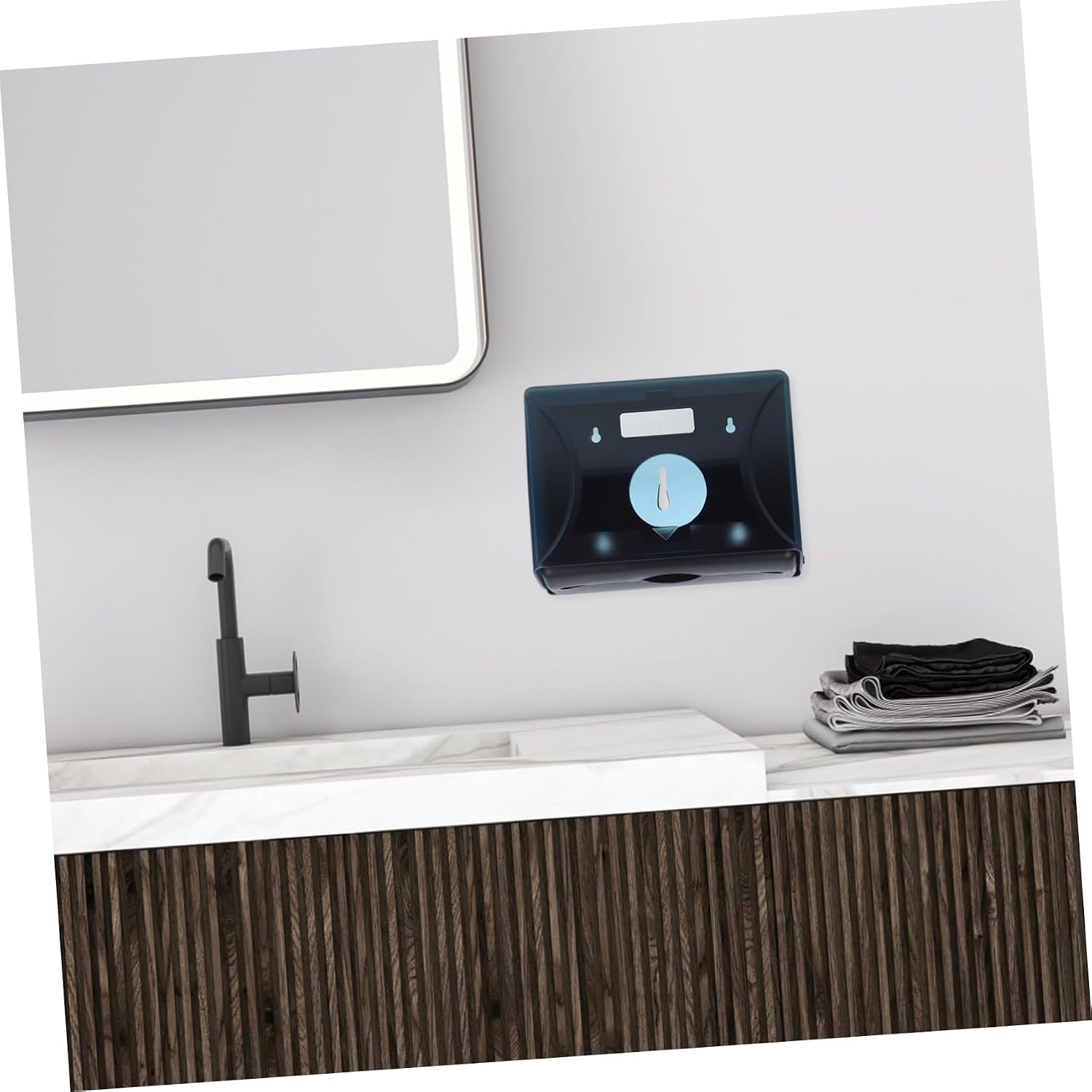 ULTECHNOVO Space Saving Wall Mount Paper Towel Dispenser Commercial Toilet Paper Holder for Bathroom Hotel Use Capacity for Easy Portability Design Dark