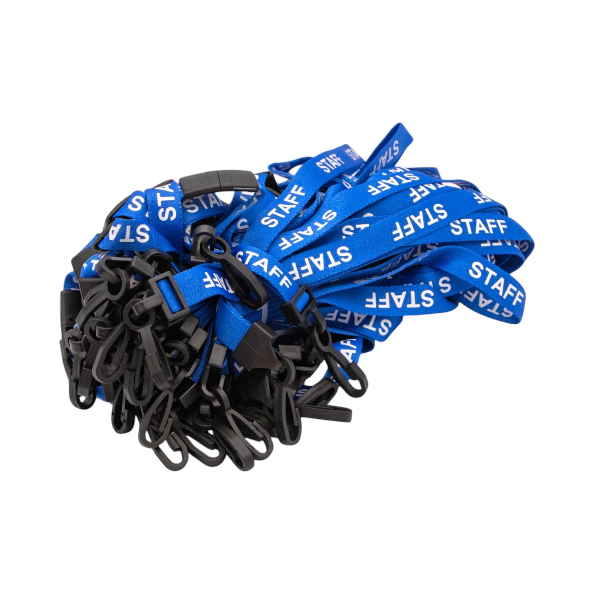 ALG ID Cards | Blue Staff Lanyards Neck Strap | Plastic Clip | Safety Breakaway (25)