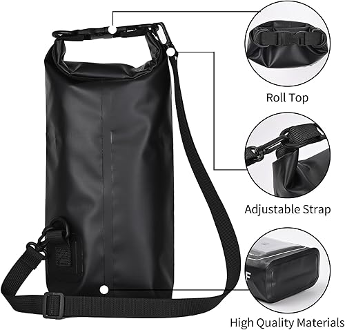 Miniatura 3 de Bolsa seca impermeable de 2 litros con la bolsa transparente sellada Sntegrated, mochila impermeable para natación, turismo, pesca, barco, color