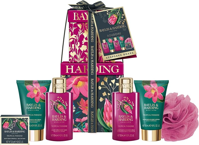 Baylis & Harding Boudoire Luxury Pamper Present, Gift Set for Women | Tropical Paradise, Vegan Friendly, 1 Pack