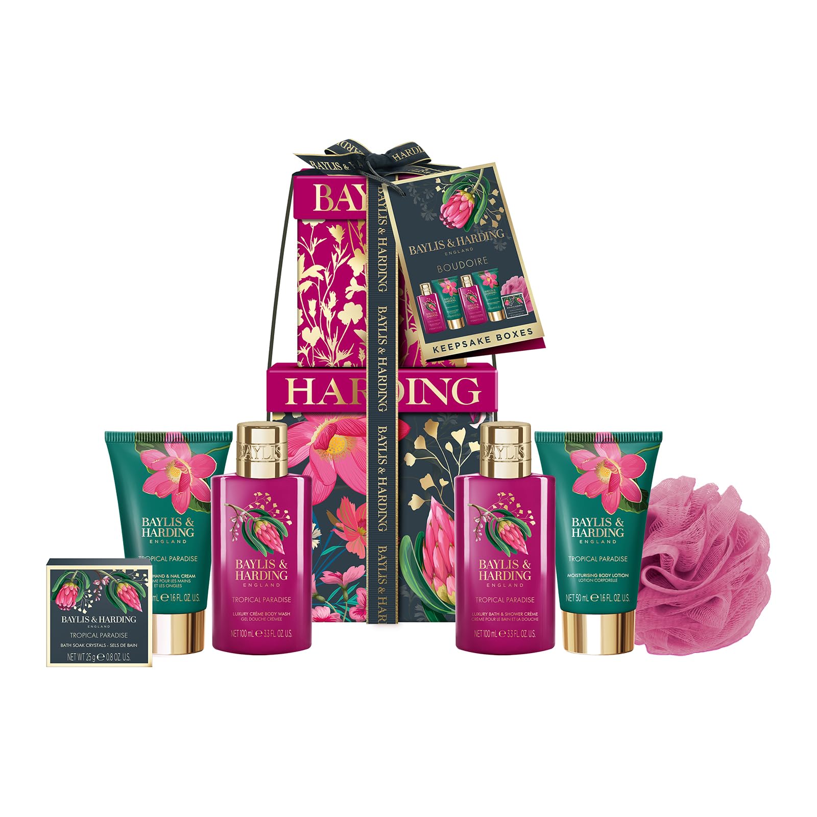 Baylis & Harding Boudoire Tropical Paradise Luxury Pamper Present Gift Set (Pack of 1) - Vegan Friendly
